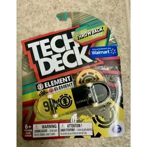 TECH DECK THROWBACK SERIES ELEMENT MINI SKATEBOARD Rare Release